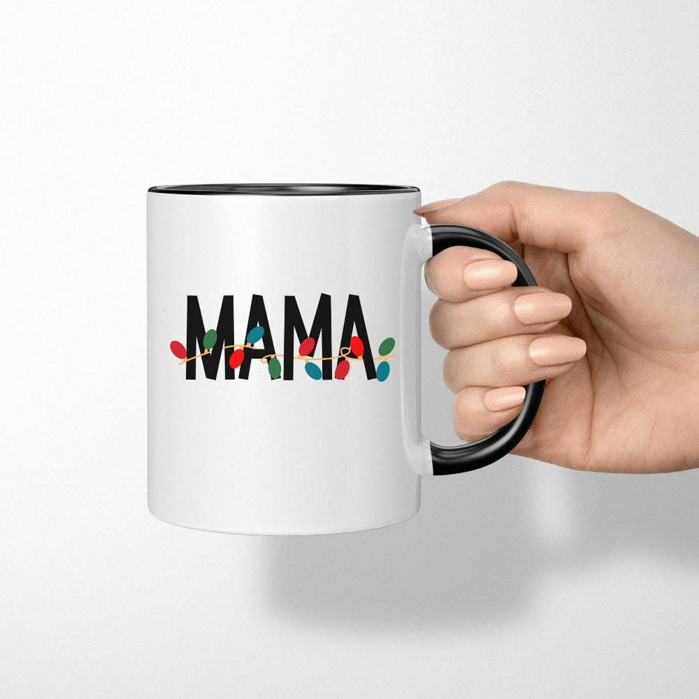 Merry Christmas Coffee Mug for Mom, Christmas Holiday Family Gift Idea, Hot Chocolate Mug, Holiday Stocking Stuffer, Funny Santa Mug, Christmas Cup