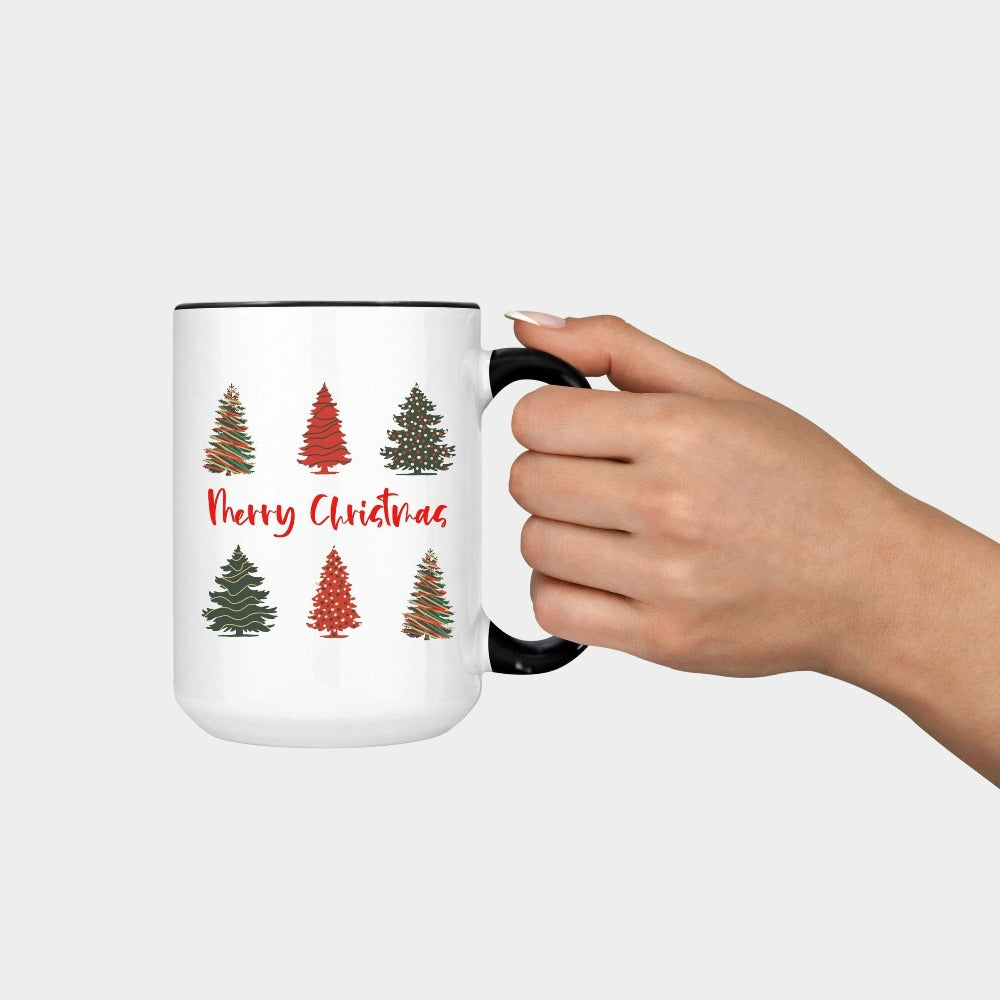 Merry Christmas Coffee Mug, Holiday Mugs, Christmas Mugs, Christmas Gift Ideas for Mom Grandma Friend, Cute Xmas Gift for New Teacher 