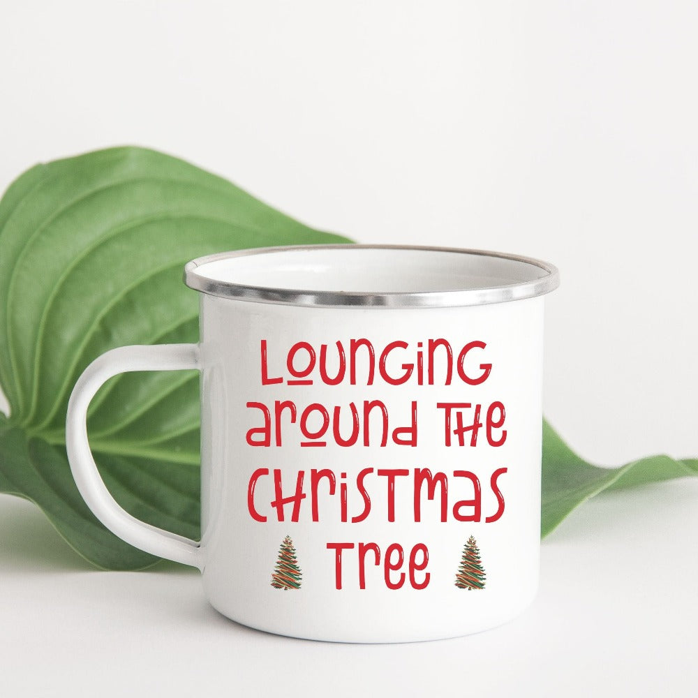 Merry Christmas Coffee Mug, Winter Christmas Holiday Family Gifts, Santa Matching Group Xmas Campfire Cup, Hot Chocolate Enamel Mug, Christmas Mug