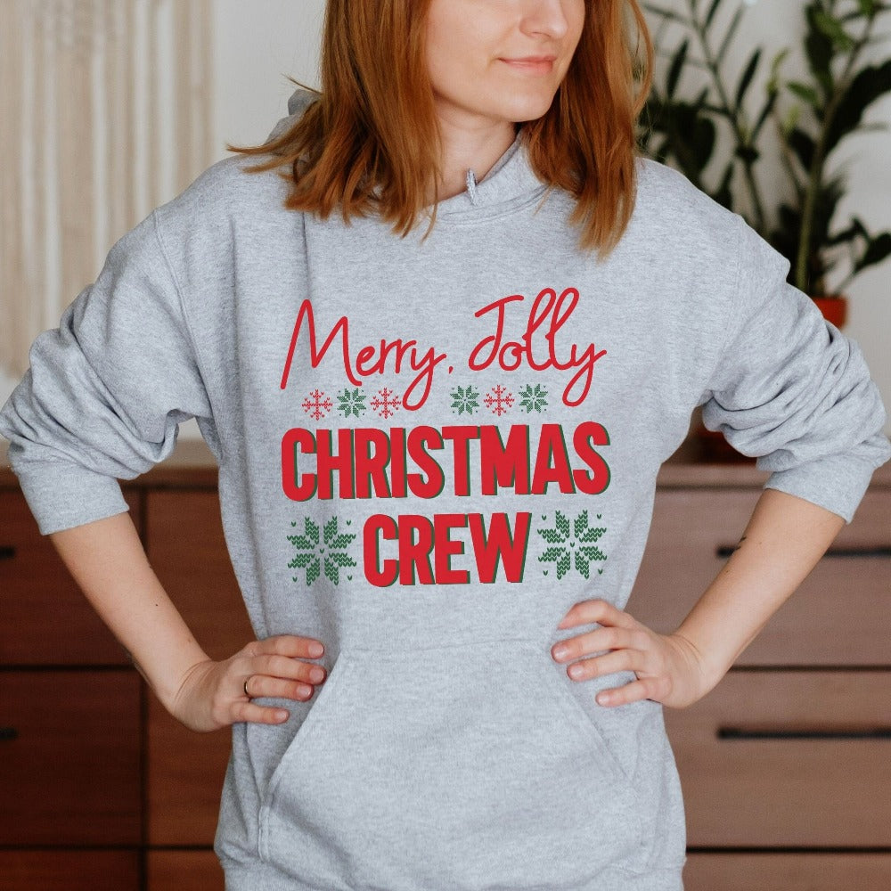 Merry Christmas Family Sweatshirt, Xmas Stocking Stuffer, Christmas Gift for Her, Women's Holiday Sweatshirt, Winter Xmas Top