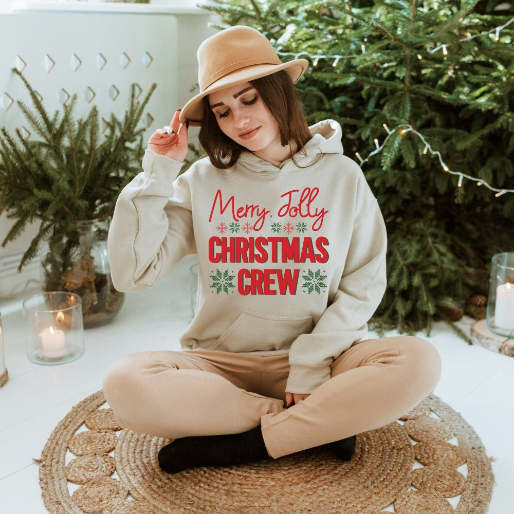 Merry Christmas Family Sweatshirt, Xmas Stocking Stuffer, Christmas Gift for Her, Women's Holiday Sweatshirt, Winter Xmas Top