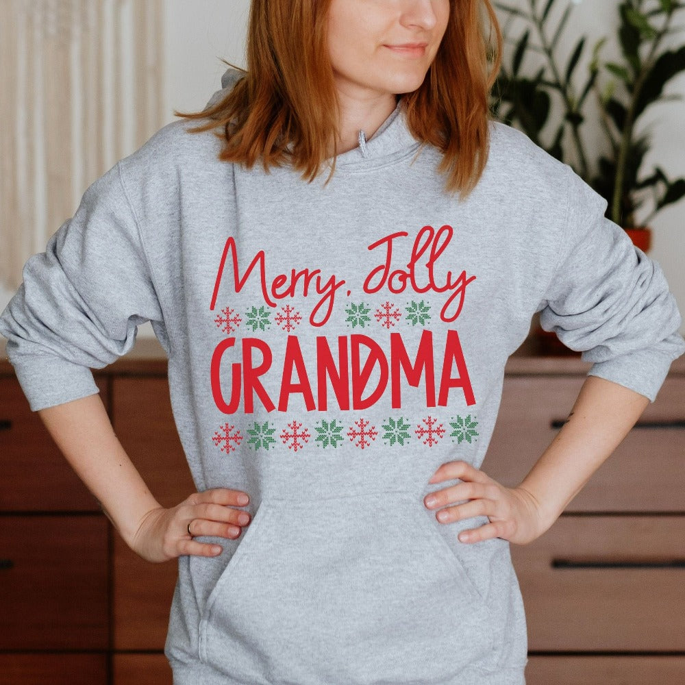 Merry Christmas Gift for Grandma, Christmas Crewneck Sweatshirt, Grandma Christmas Sweater, Granny Christmas Shirt, Grammy Xmas Holiday Top