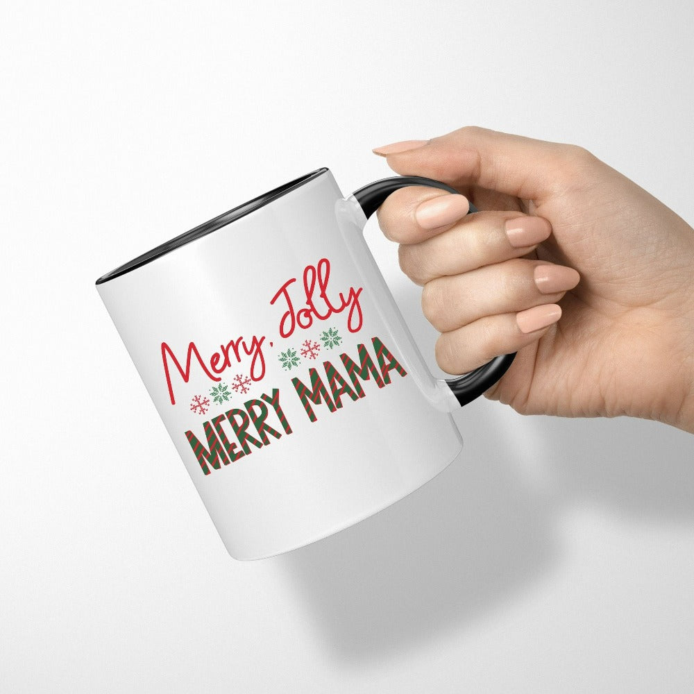 Merry Christmas Mama Mug, Mama Christmas Mug, Cute Xmas Gift for Moms, Christmas Mom Mug, Cute Mama Coffee Mug, Winter Holiday Cups 
