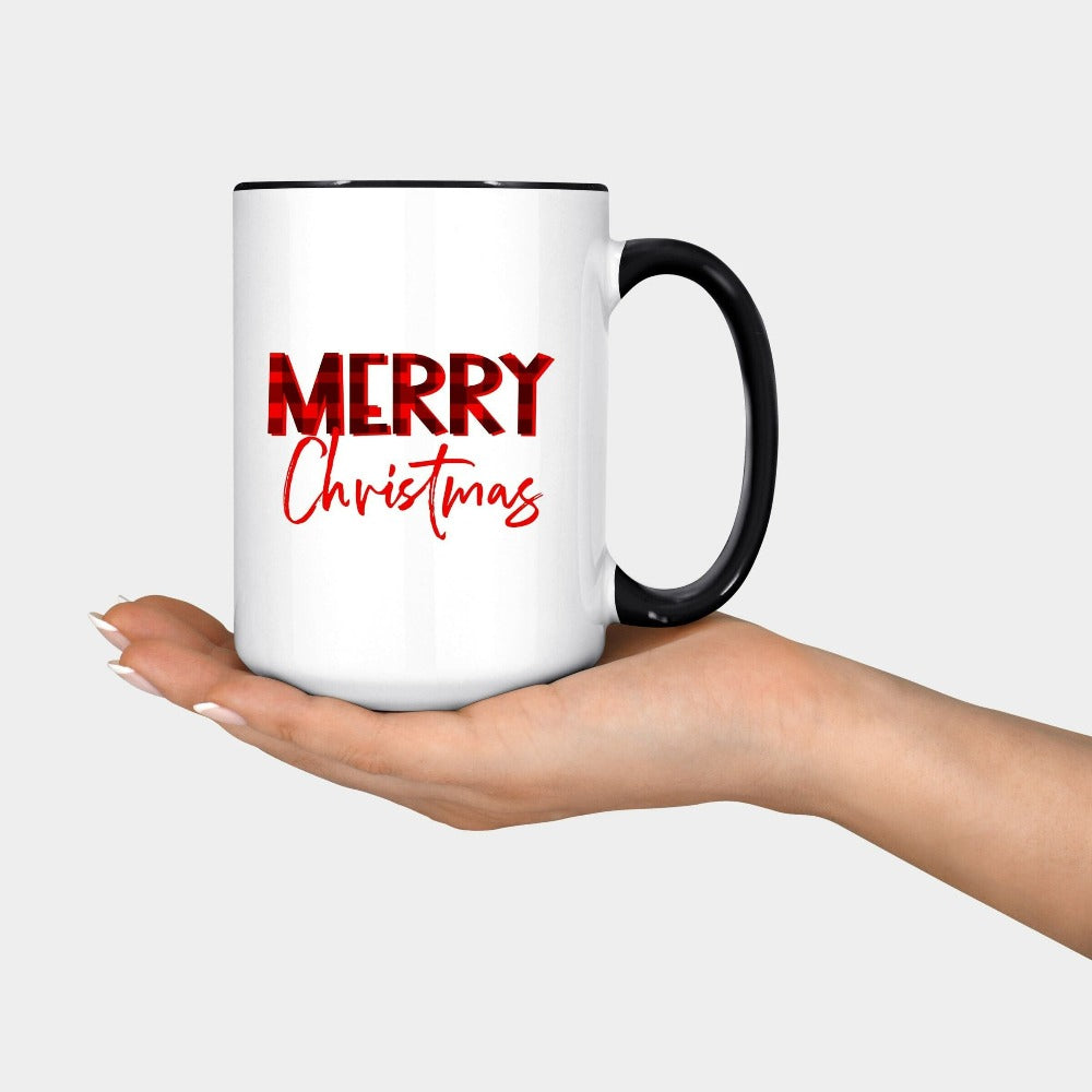 Merry Christmas Mug, Christmas Holiday Coffee Mug, Holiday Hot Chocolate Mug, Gift for Mug, Grandma Santa Gifts, Xmas Gift for Staff