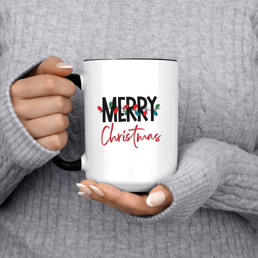 Merry Christmas Mug, Christmas Holiday Coffee Mug, Holiday Hot Chocolate Mug, Gift for Mug, Grandma Santa Gifts, Xmas Gift for Staff 