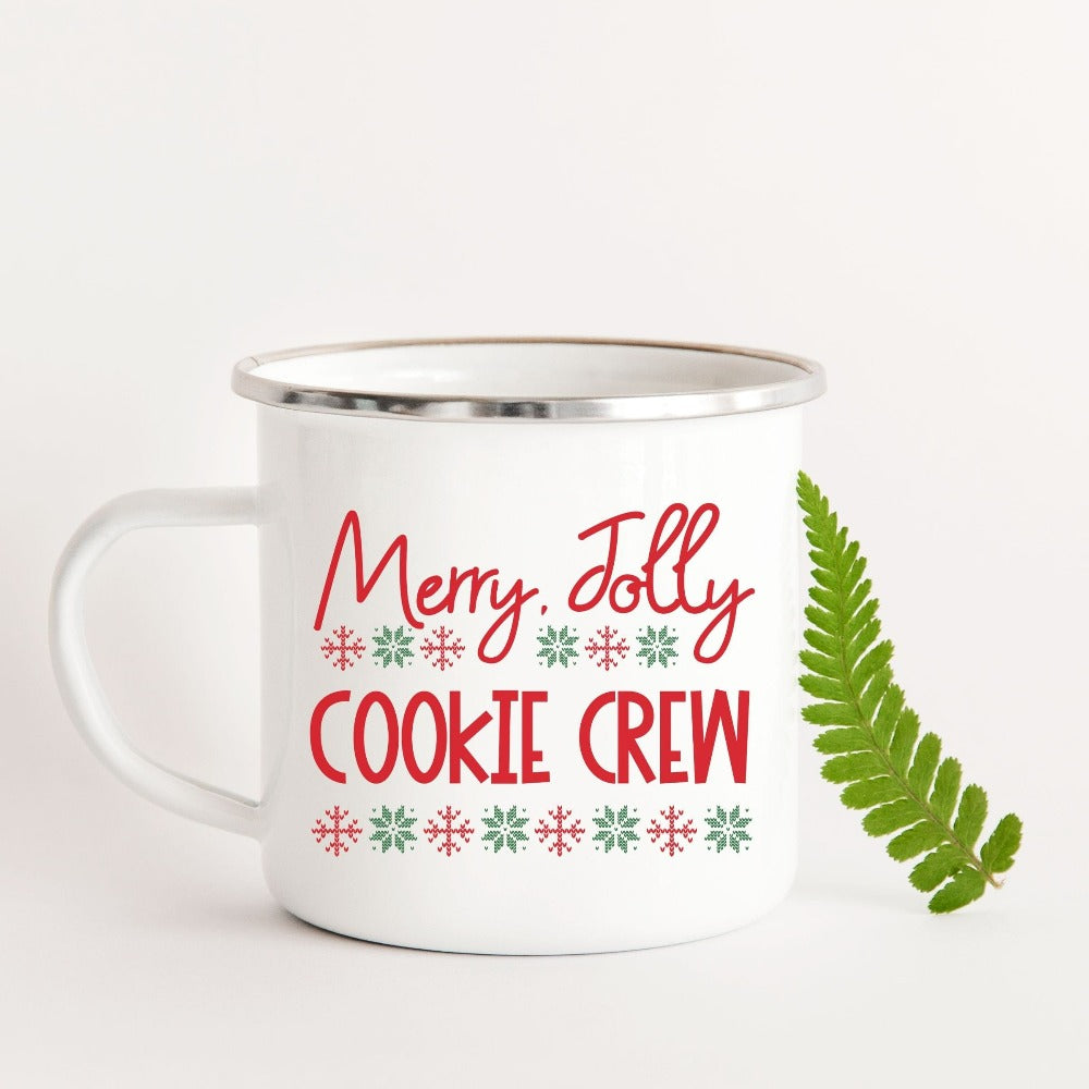 Merry Christmas Mug, Family Christmas Campfire Cup, Baking Crew Holiday Gifts, Baker Christmas Mug, Funny Cookie Lover Christmas Cups