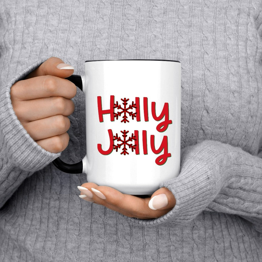 Merry Christmas Mug, Holiday Coffee Mugs, Christmas Gifts for Grandma, Cute Xmas Stocking Stuffer, Office Co-Worker Presents for Lady, Holiday Gift