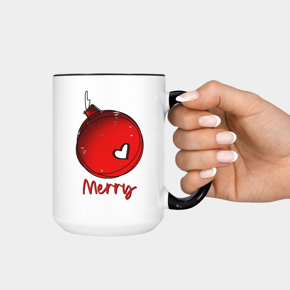 Merry Christmas Mug, Winter Holiday Coffee Mug, Christmas Gift for Mom, Hot Chocolate Mug, Christmas Break Gift for Teacher, Office 