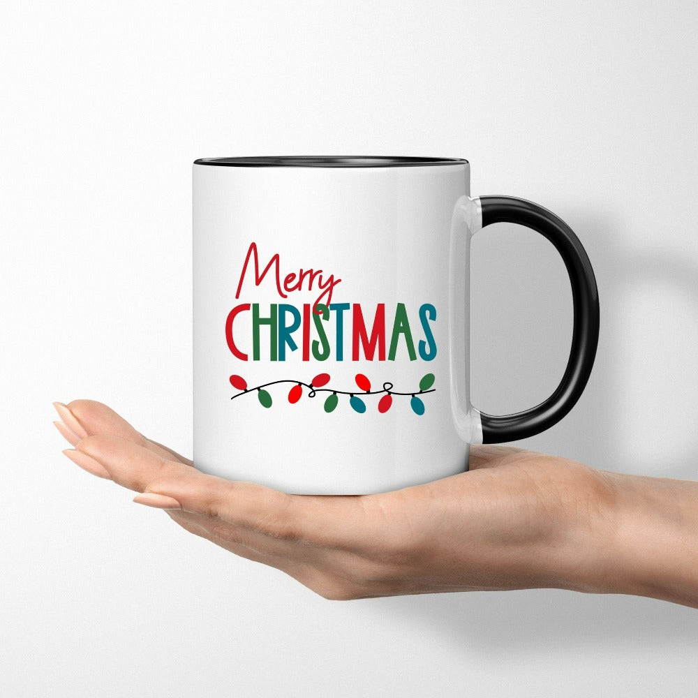 Merry Christmas Mug, Winter Holiday Coffee Mug, Christmas Gift for Mom, Hot Chocolate Mug, Christmas Break Gift for Teacher, Office 
