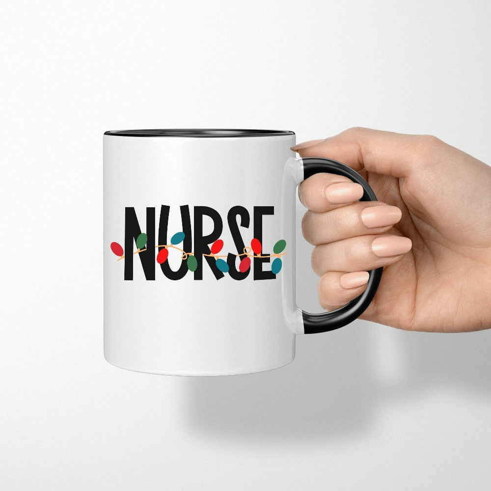 Merry Christmas Nurse Gift, ER Nurse Christmas Mug, Neonatal ICU Nursing Student, Xmas Nurse Appreciation, Christmas Gift for Nurse, Holiday Mug