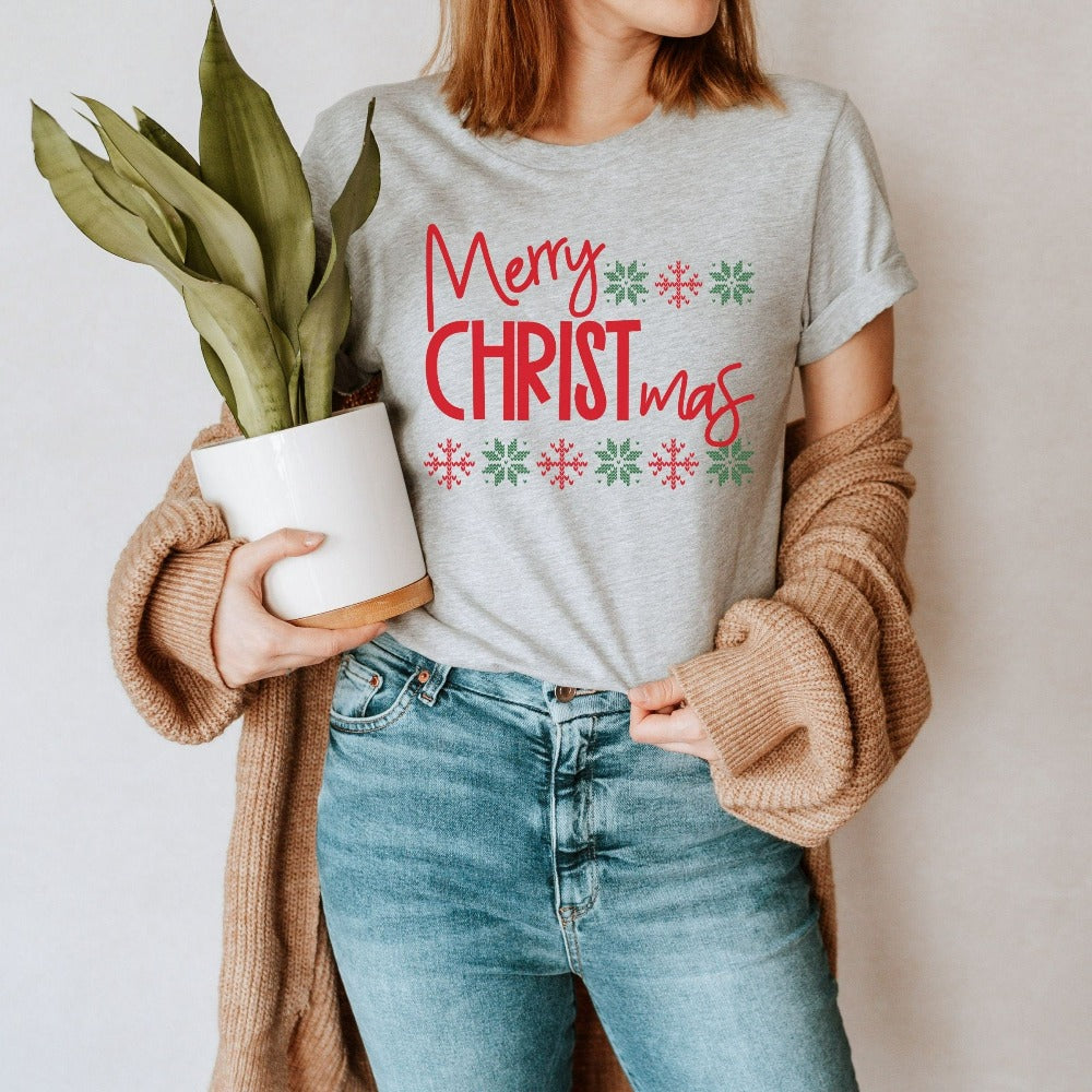 Merry Christmas Shirt, Group Xmas Party Tees, Matching Couple Holiday TShirts, Family Christmas Tees, Holiday Tees for Friends Relatives