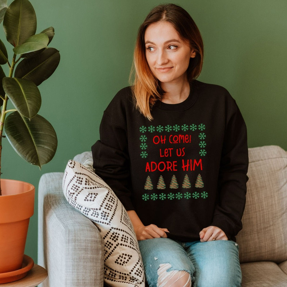 Merry Christmas Sweatshirt, Cute Christmas Sweater Party Shirt, Winter Holiday Shirts, Cute Funny Santa Gifts, Her Stocking Stuffer, Xmas Song Sweater