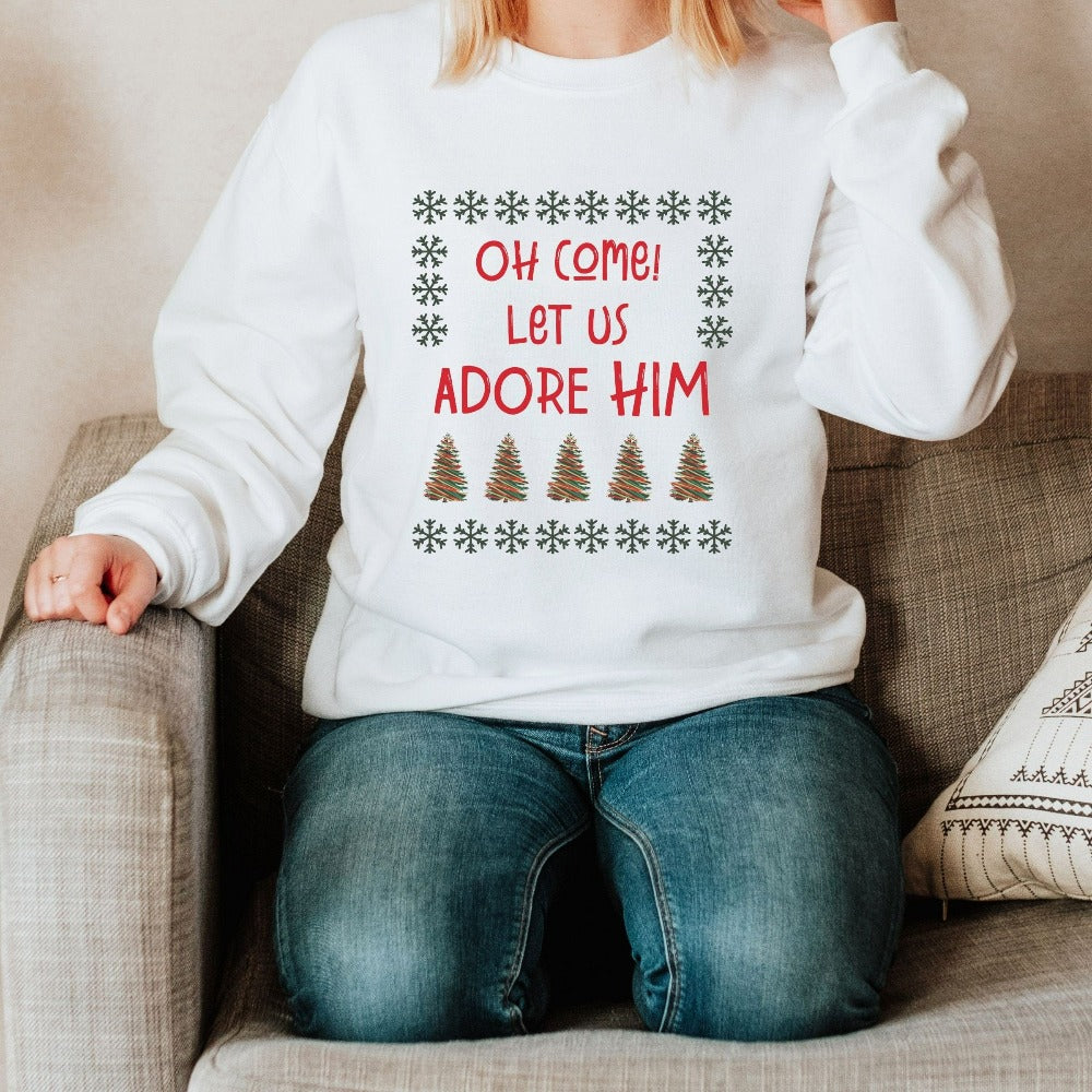 Merry Christmas Sweatshirt, Cute Christmas Sweater Party Shirt, Winter Holiday Shirts, Cute Funny Santa Gifts, Her Stocking Stuffer, Xmas Song Sweater