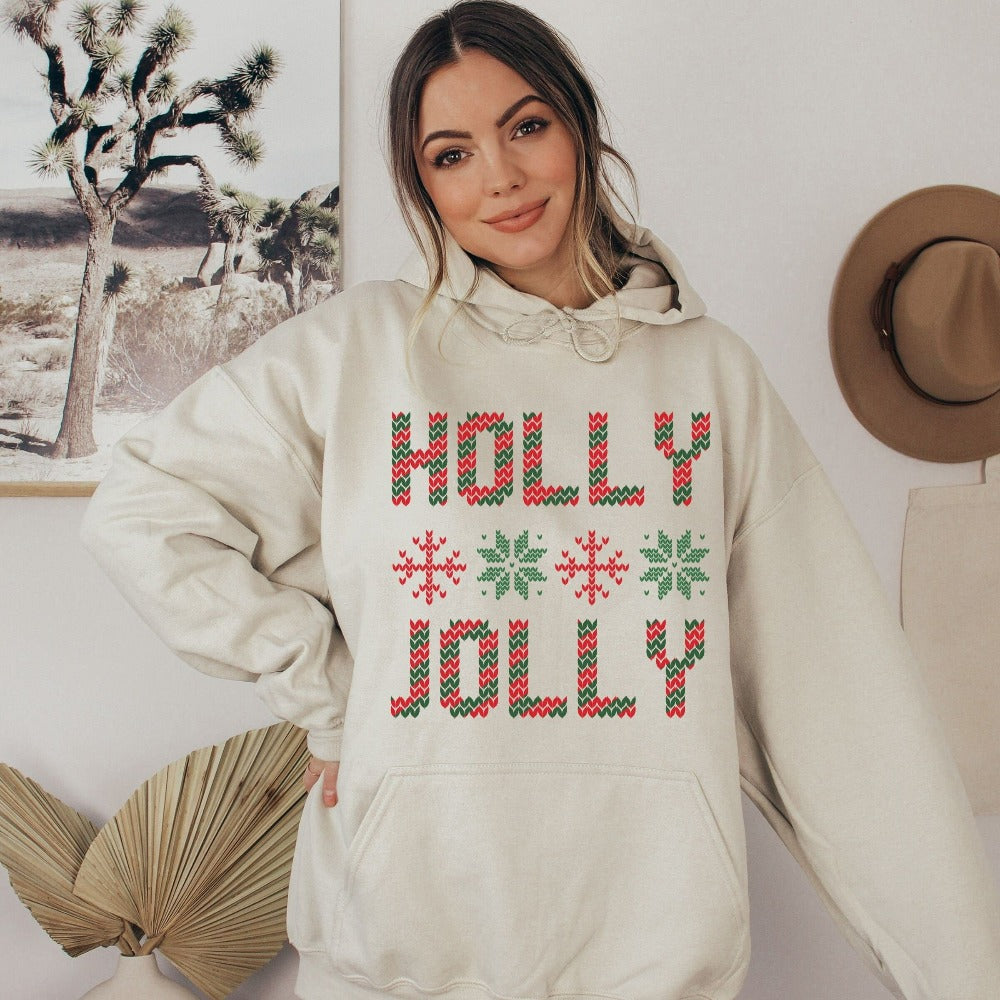 Merry Christmas Sweatshirt, Have a Holly Jolly Christmas Shirt, Cute Christmas Sweater, Couple Holiday Sweatshirt, Xmas Top for Friends Family