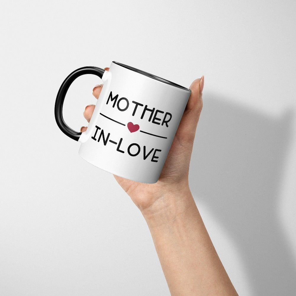 This trendy mother-in-law mug is a perfect gift idea for the favorite mother of the bride and groom in an engagement or wedding announcement. This unique mug will also be a great gift on a family reunion. A best coffee mug while camping and hiking.