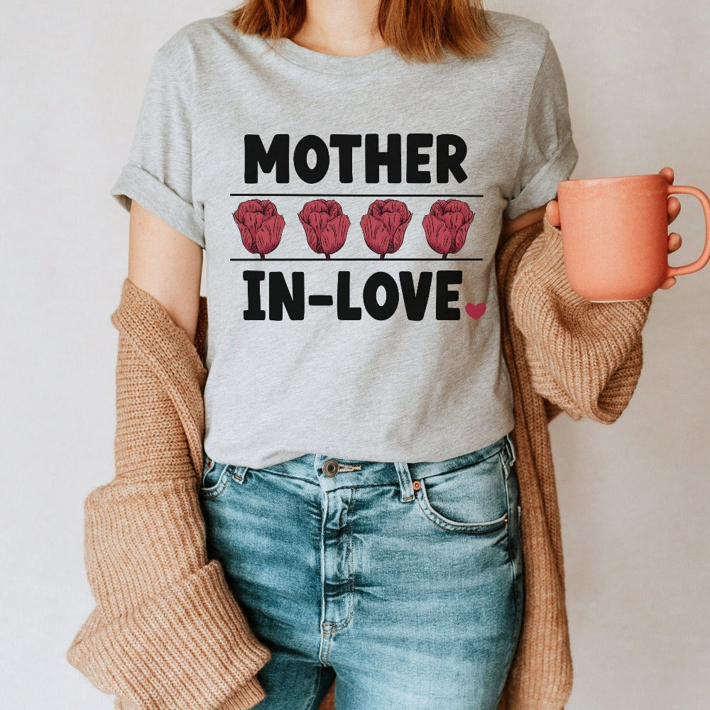 Mother's love is always amazing. Let's give this mother t-shirt to our stunning mama, mom, mommy or mother-in-law to show our deepest appreciation for the unending love and care towards her daughter or son. A best ever floral shirt for all the mothers.