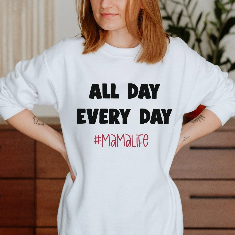 Get this chuckle mama life sweatshirt for your mom, mama, mumsy, stepmom or grandmother. A perfect gift idea for all the mothers on occasions like Mother's Day, Birthday and Christmas. A funny sweatshirt for a daily or weekend errands.