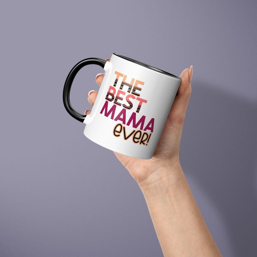 This uplifting best mama ever mug is a best idea present for mother on birthday, mother's day, Christmas and thanksgiving. A home kitchen drinkware that will give a positive affirmation for women like your mom, spouse, sister, daughter and a friend.