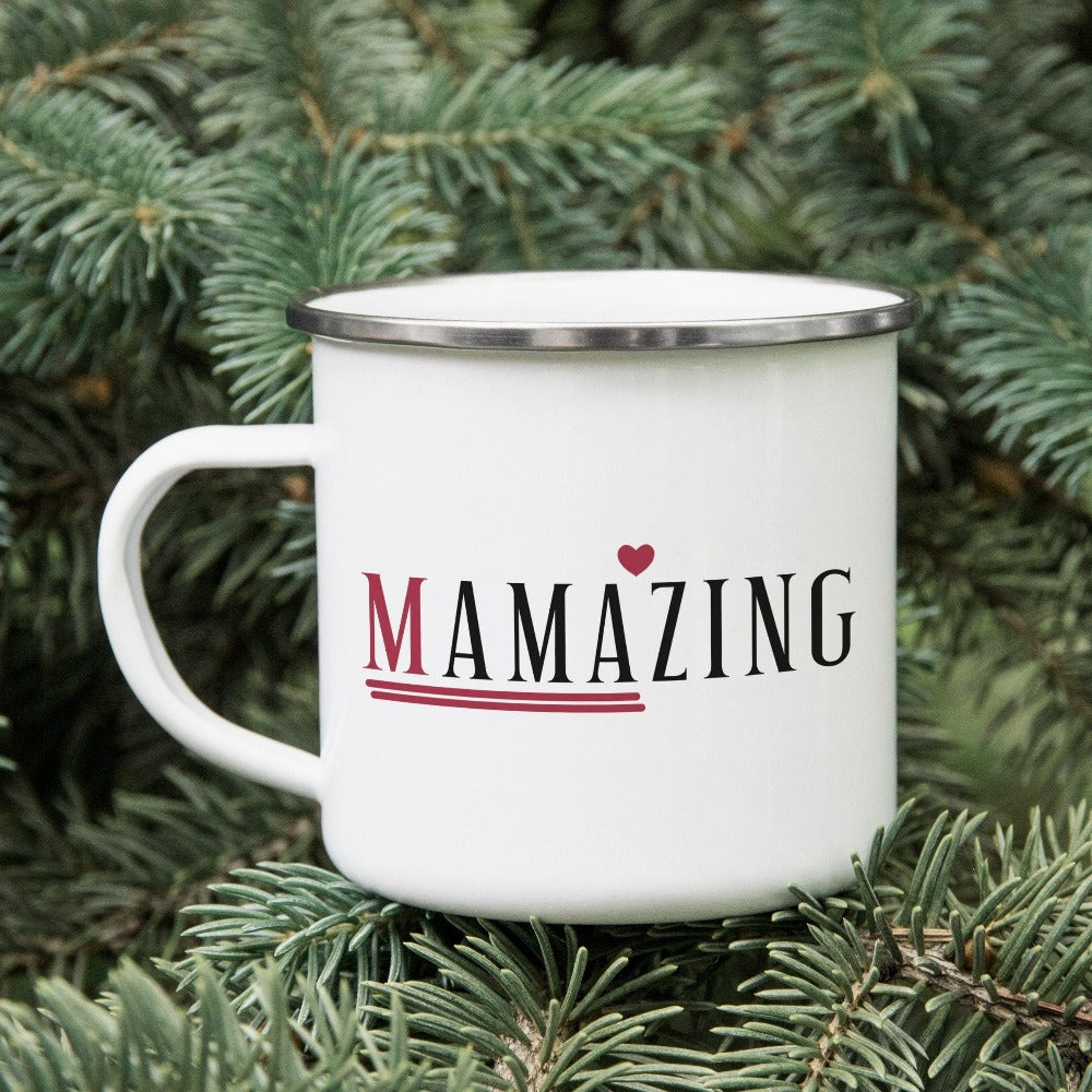 This MAMAzing coffee mug is a perfect idea present for an amazing mama on birthday, Mother's day, Christmas and Thanksgiving. This thoughtful drinkware will give a positive affirmation for mom, bonus step mom, spouse, sister, daughter or friend. It also makes a great gift idea for the new mom during her baby shower or as a coming home from hospital souvenir.