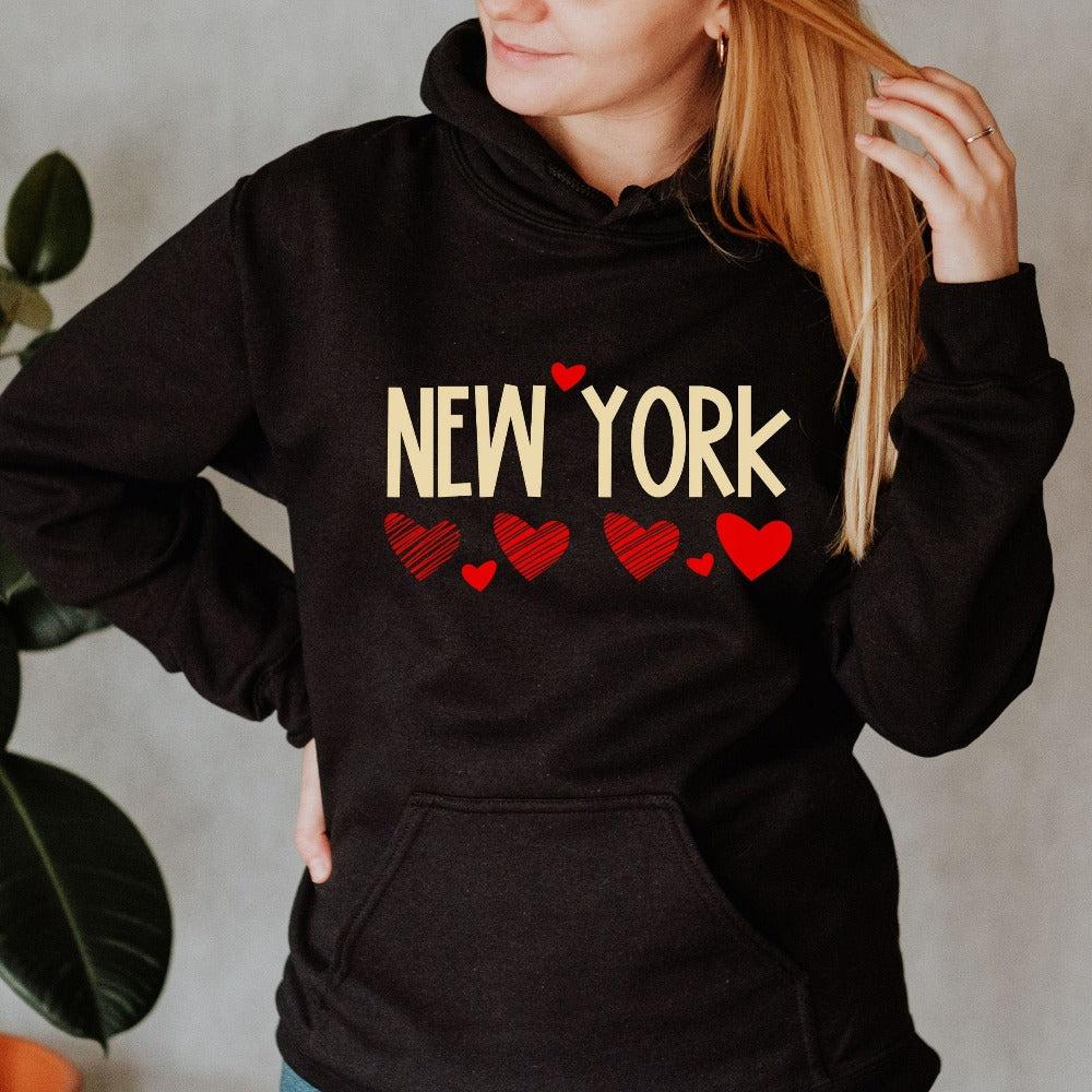 New York Shirt, Summer Vacation Shirts for Family, New York Lover Souvenir Gift, NYC Patriotic Top, Valentine's Day Sweatshirt