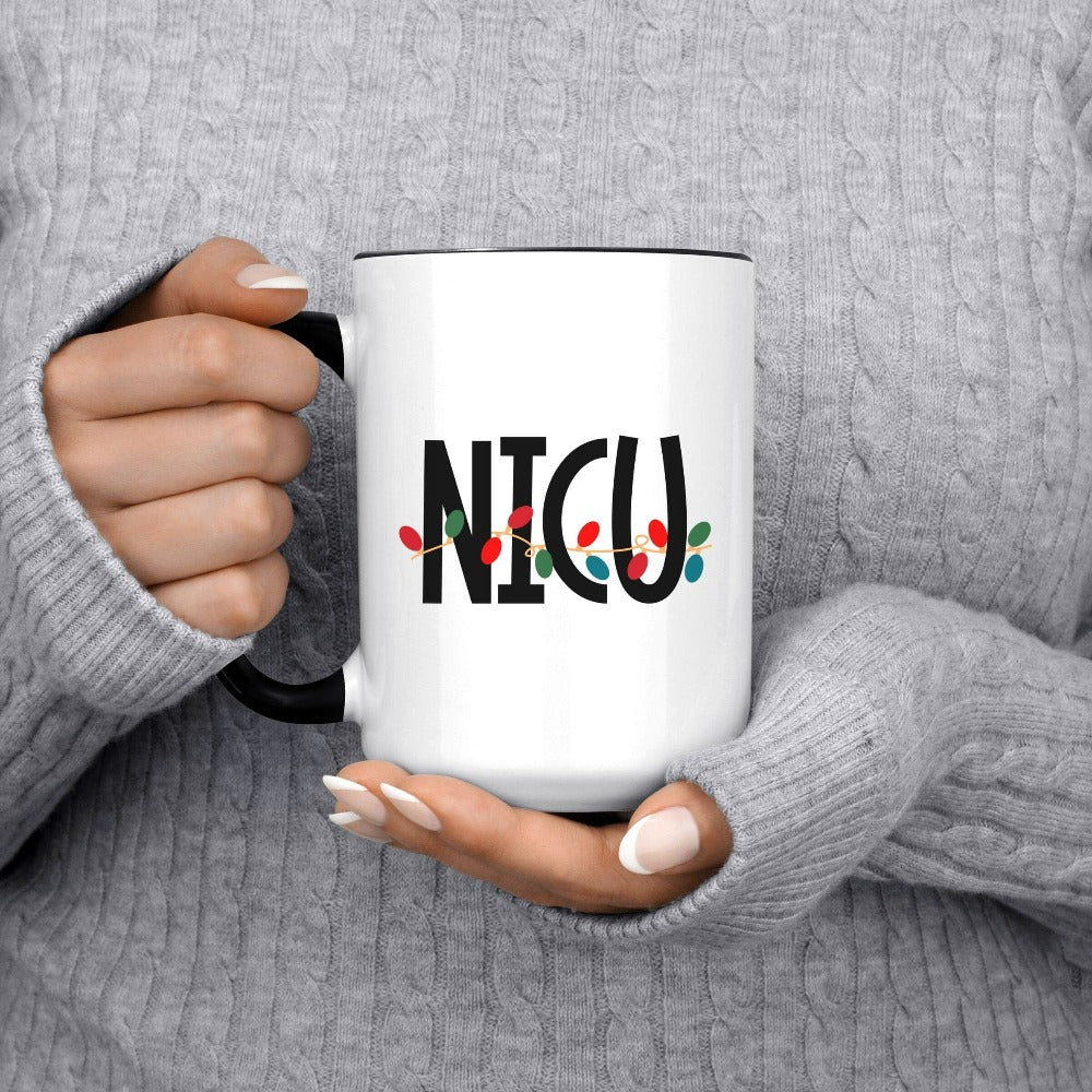 NICU Nurse Christmas Gift, L & D Ward Midwife Appreciation Present, Nurse Coffee Mug, Xmas Gift OBGYN, Neonatal Maternity Mom Gifts, Nurse Christmas Mug