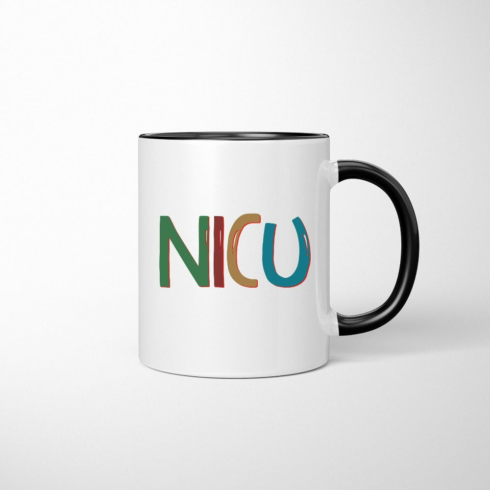 NICU Nurse Christmas Mug, L & D Ward Midwife Christmas Gift, Neonatal Intensive Care Unit Christmas Cup Ideas, Xmas Present for OBGYN, Nurse Mug
