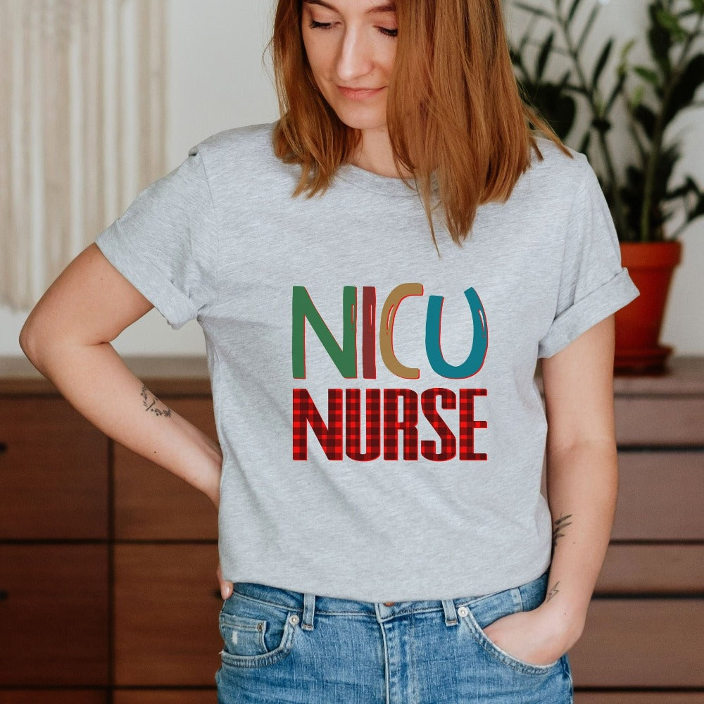 NICU Nurse Christmas Shirt, Neonate Nurse Christmas TShirt, Holiday Gifts for Nurse NICU Crew, Nursing School Christmas Party Shirts