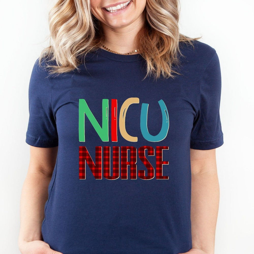 NICU Nurse Christmas Shirt, Neonate Nurse Christmas TShirt, Holiday Gifts for Nurse NICU Crew, Nursing School Christmas Party Shirts