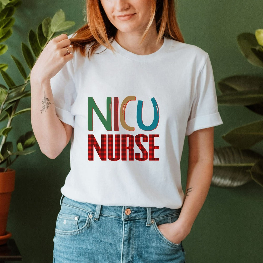 NICU Nurse Christmas Shirt, Neonate Nurse Christmas TShirt, Holiday Gifts for Nurse NICU Crew, Nursing School Christmas Party Shirts