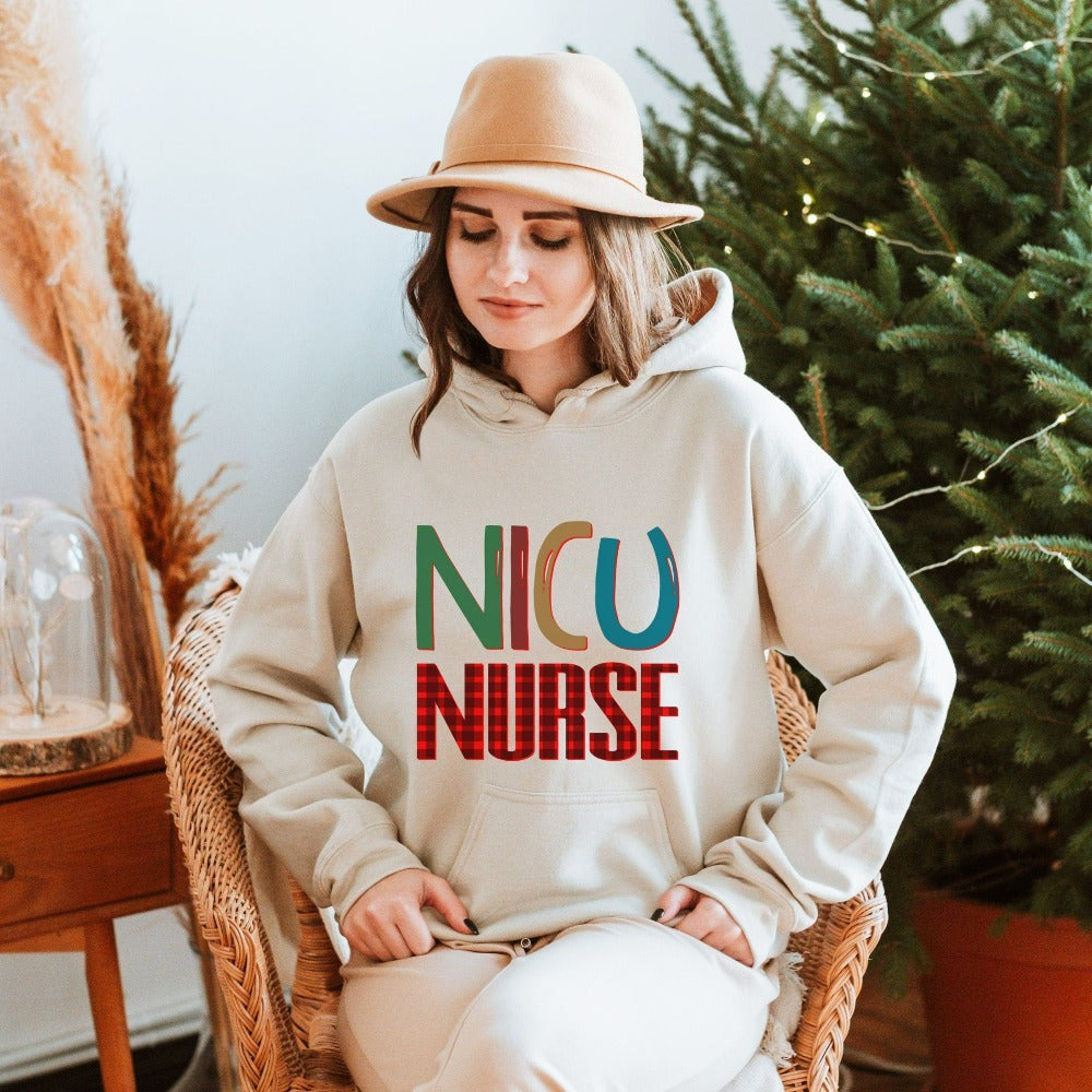 NICU Nurse Buffalo Plaid Hoodie – Jonomea