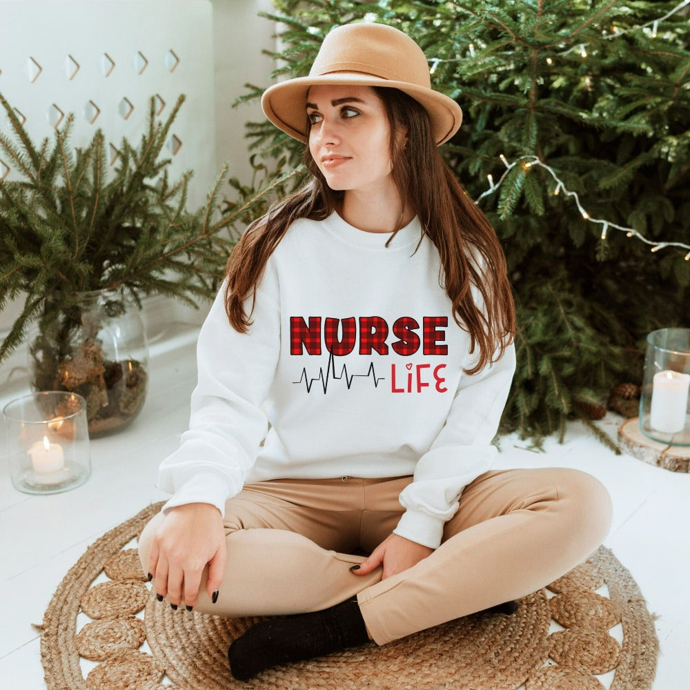Nurse Christmas Sweatshirt, Christmas Nursing Shirt, Nurse Crew Xmas Sweater, Christmas Gift for Nurses, One Merry Nurse Sweatshirt