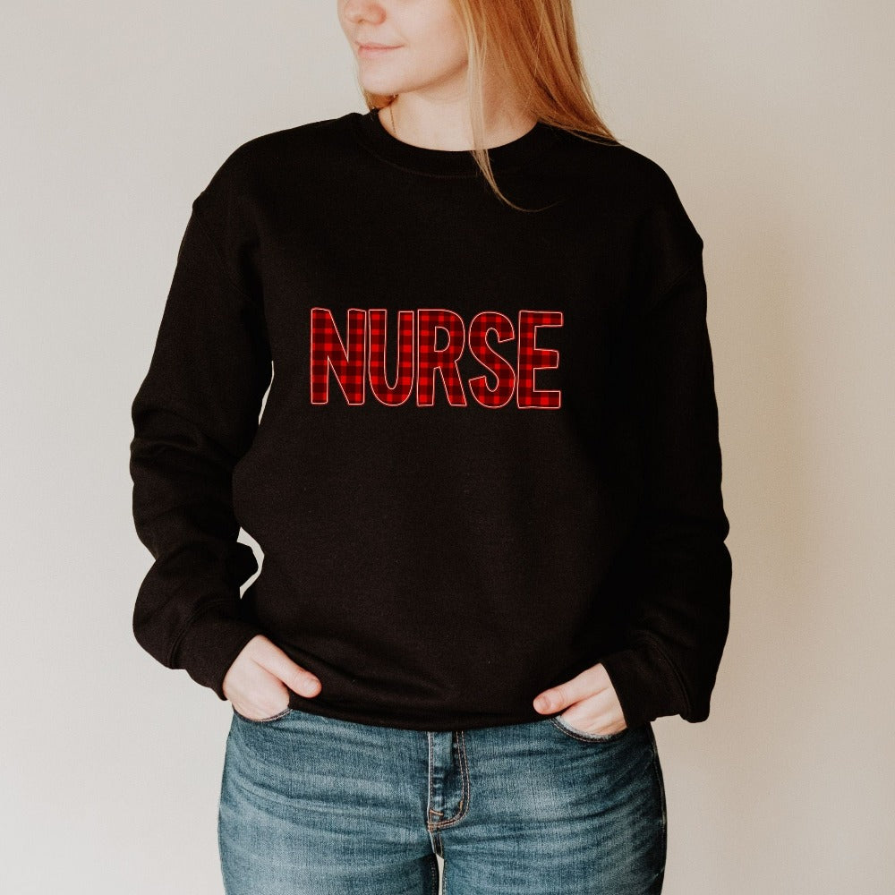 Nurse Christmas Sweatshirt, Nurses Christmas Tops, Nursing School Holiday Sweater, Cute Christmas Gift Ideas for Nurses, Nurse Shirt