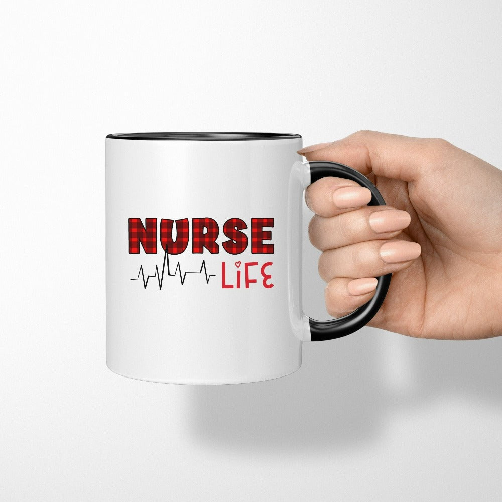 Nurse Coffee Mug, Merry Christmas Gift for Future Nurse, Nurse Appreciation Gifts, RN CNA Emergency Hot Chocolate Cup, Nursing School Holiday Gift, Christmas Cup
