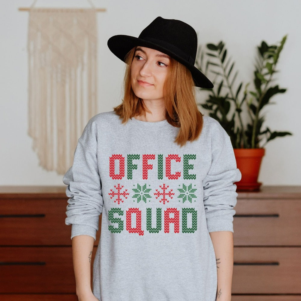 Office Xmas Sweatshirt, Holiday Shirt for Office Crew, Office Staff Matching Christmas Top, Squad Goals Christmas Outfit, Xmas Gift for Coworker