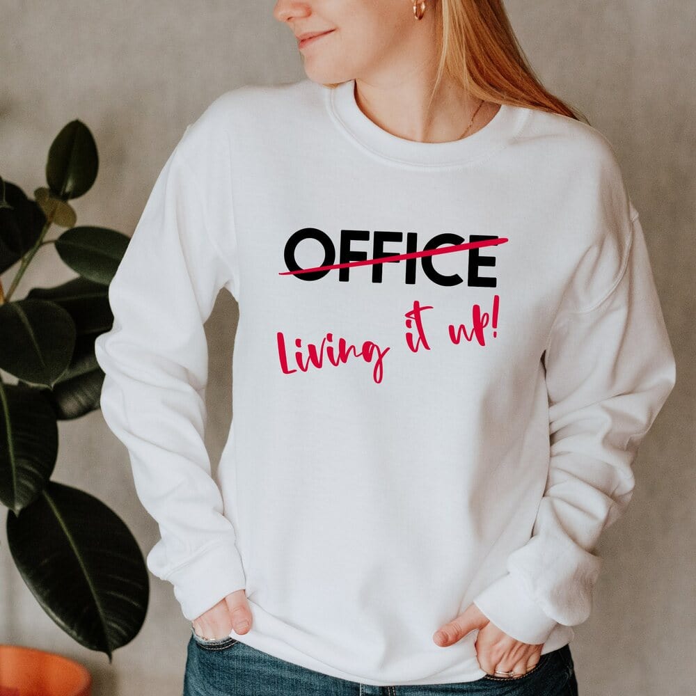 The perfect comfortable work shirt, virtual working t-shirt, and vacation shirt for every employee out there! This home office shirt is the perfect gift idea for admin assistants, girl bosses, and corporate workers for their next vacation trip.