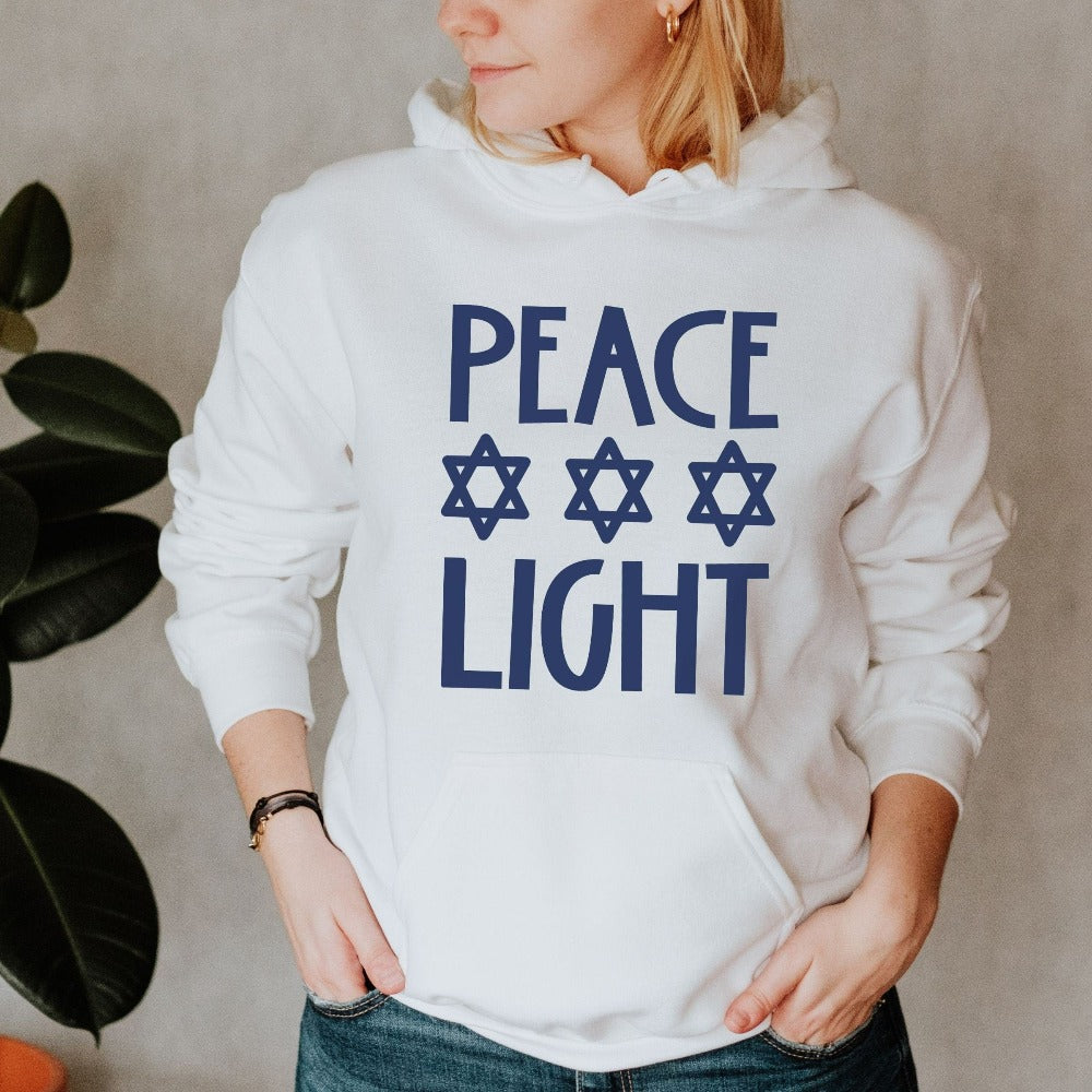 Passover Sweatshirt, Shabbat Shirt for Women, Magen David Hanukkah Sweater, Jewish Holiday Gift Ideas, Family Vacation Presents