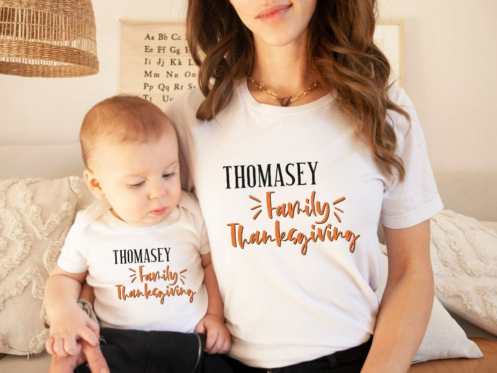 Get the turkey vibes with a custom family thanksgiving group causal tee. Perfect souvenir gift idea for holidays, family reunions, family trip present for cousin, relatives, grandparents, mom dad sibling, aunt uncle. Custom winter season memorable gift.
