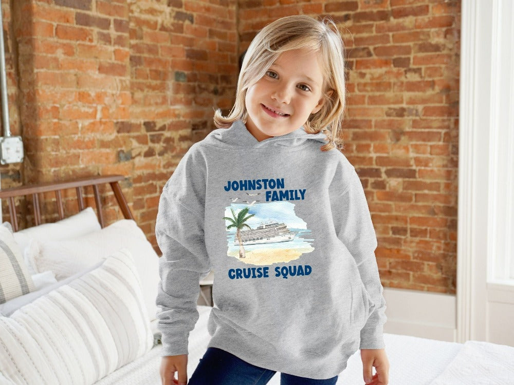 Matching family cruise vacation outfit is the perfect custom way to get into vacay mode. Customized with name and personalized to stand out, this is a sure hit with the whole travel crew. Get your squad ready for trip, cruise or beach life adventure!