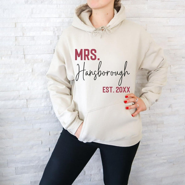 Personalized last clearance name sweatshirts