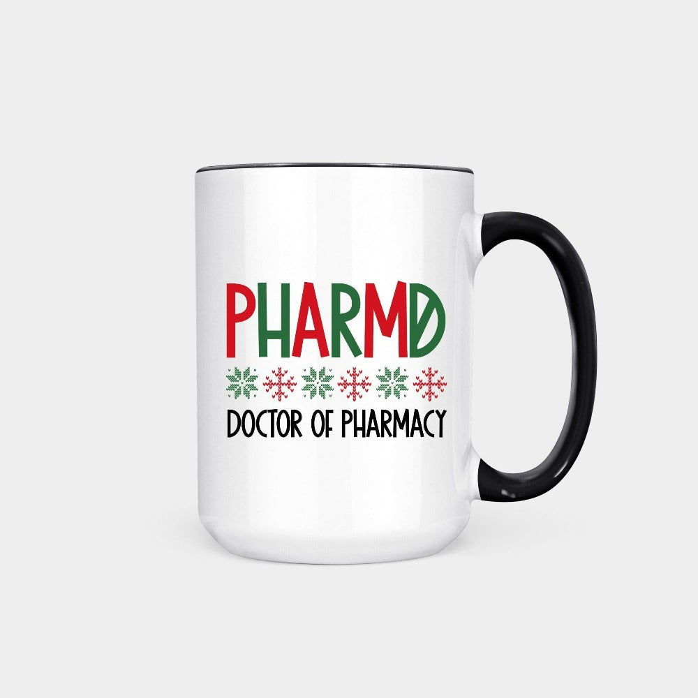 Pharmacy Christmas Gifts, PharmD Christmas Mug, Winter Holiday Cups, Pharmacist Christmas Coffee Mug, Christmas Party Cup for Group, Doctor Gift for Holiday Xmas