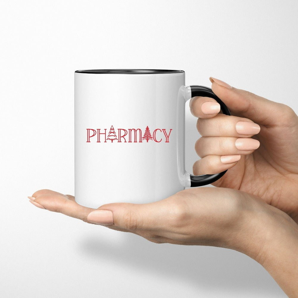 Pharmacy Christmas Gifts, Xmas Campfire Cup, Pharmacist Christmas Coffee Mug, Christmas Mug for Favorite Pharmacy Tech, Xmas Present