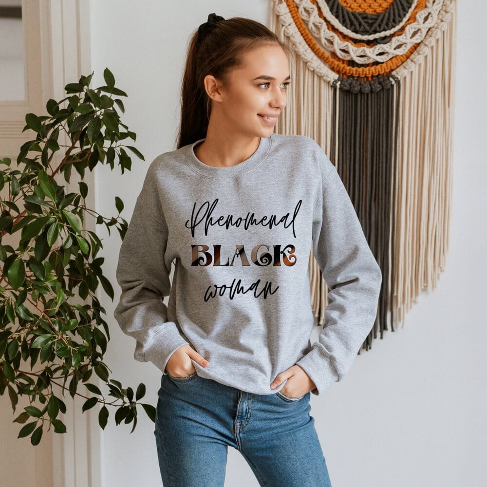 This Strong Black Girl Sweatshirt portrays women empowerment, women empowering women, empowering young women, and self-worth. Grab this black woman sweatshirt, strong black women's shirt, gift shirt, black power shirt, and black girl gift for your loved ones.