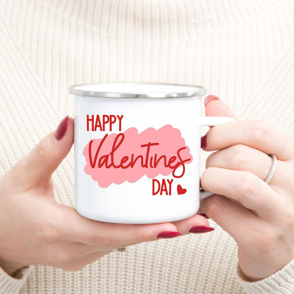Retro Valentines Gift, Valentine's Day Coffee Mug, Valentine Teacher Mugs, Valentines Mug for Newlyweds, Honeymoon Ceramic Heart Cup 