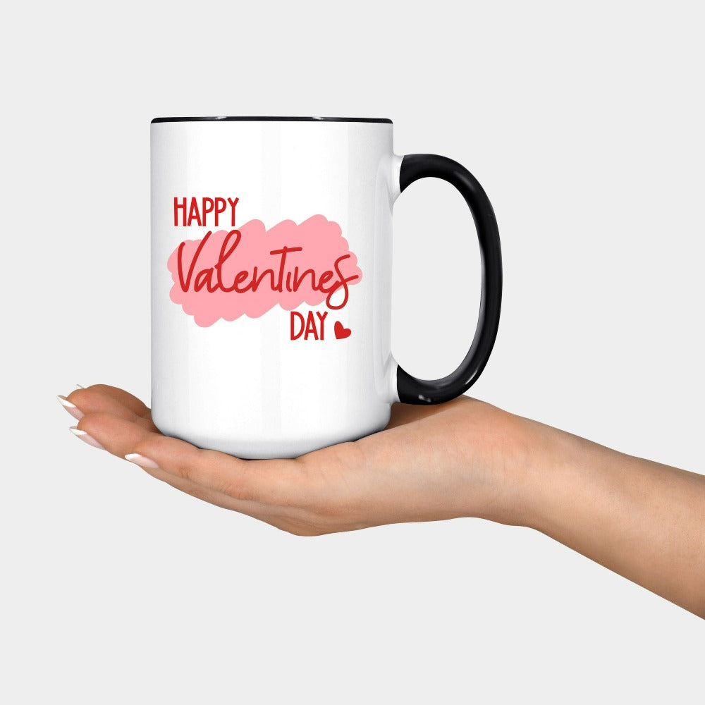 Retro Valentines Gift, Valentine's Day Coffee Mug, Valentine Teacher Mugs, Valentines Mug for Newlyweds, Honeymoon Ceramic Heart Cup 