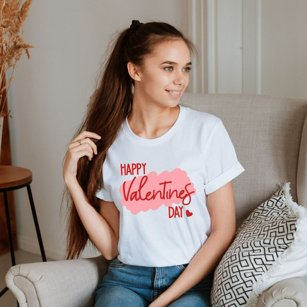 Retro Valentines Shirt, Valentine's Day T-Shirt, Women's Valentine Tees, Teacher Valentines Outfit, Engagement Gift for Fiancée Her