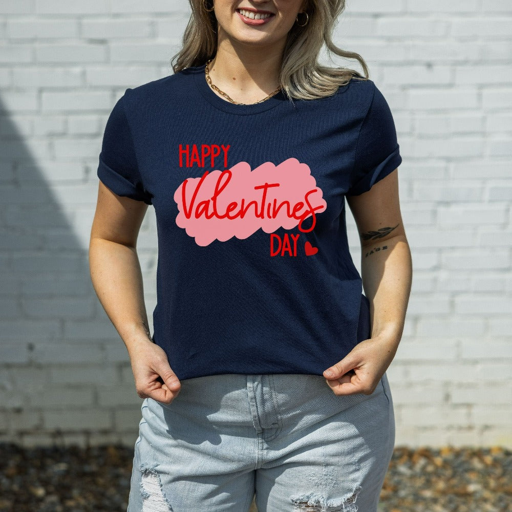 Retro Valentines Shirt, Valentine's Day T-Shirt, Women's Valentine Tees, Teacher Valentines Outfit, Engagement Gift for Fiancée Her
