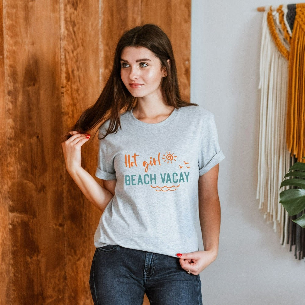 Beach vacay vibes! This cute design is a perfect outfit or souvenir for your next cruise vacation. Printed to last, this vibrant holiday apparel is great for girls trip, sorority retreat, mom daughter mother in law trip, family travel adventures. Great gift for her, spouse wife, girlfriend or best friend.