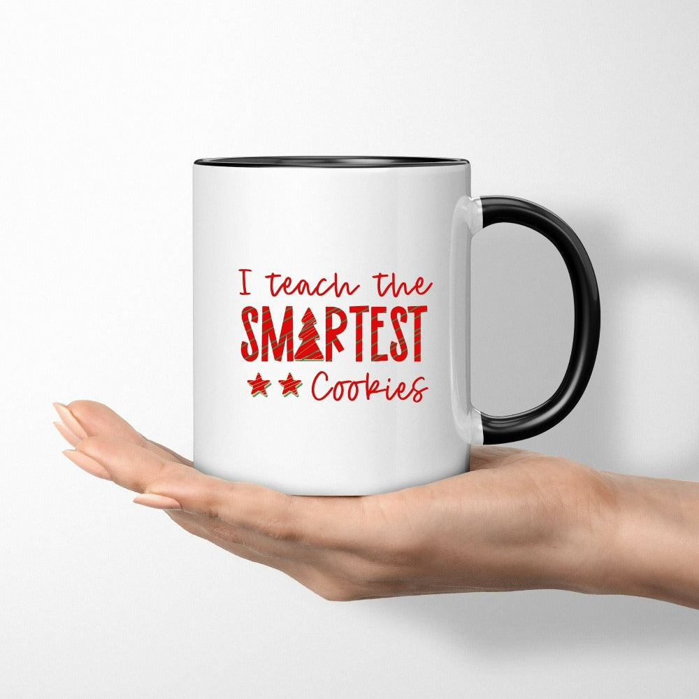 Teacher Christmas Coffee Mug, 1st Grade Teacher Gift, Elementary Grade Teacher Coffee Mug, Xmas Winter Holiday Best Teacher Gift Idea 