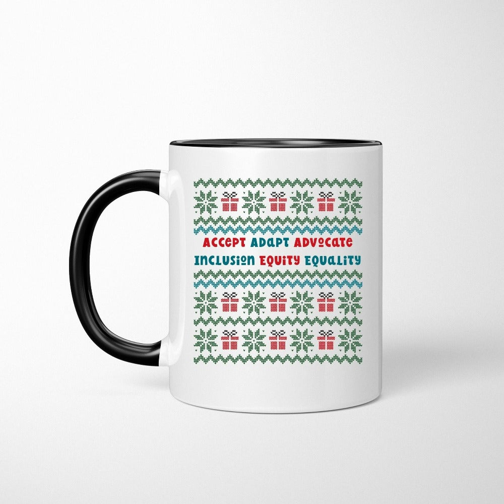 Teacher Christmas Mug, Special Education Christmas Coffee Mug, Christmas Gift for SPED Teacher, ABA Holiday Mug, Merry Christmas Cup, Holiday Gift