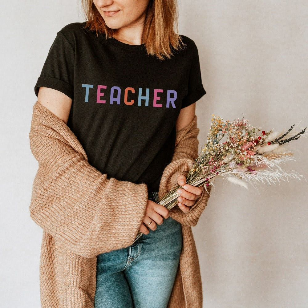 Inspirational shirt gift idea for teacher, trainer, instructor and homeschool mama. Show appreciation to your favorite grade teacher with this vibrant trendy t-shirt. Perfect for elementary, middle or high school, back to school, last day of school, summer or spiring break. Great for everyday use both in and out of the classroom.
